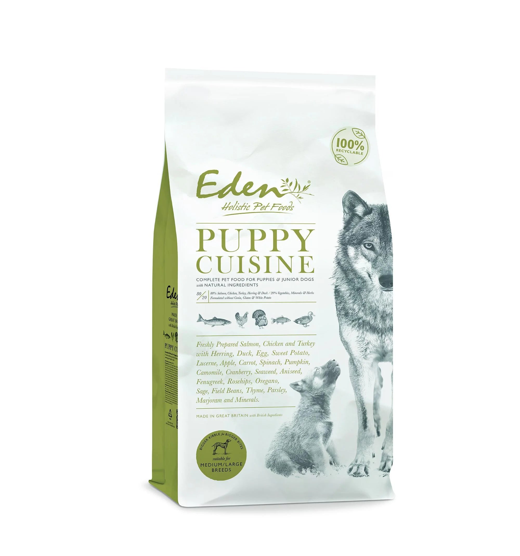 Eden 80 20 Puppy Cuisine Medium Kibble