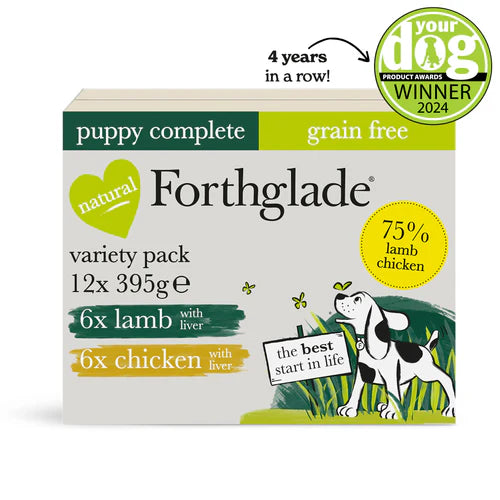 Forthglade - Puppy Chicken & Lamb Wet Dog Food - Variety Pack (12x395g)