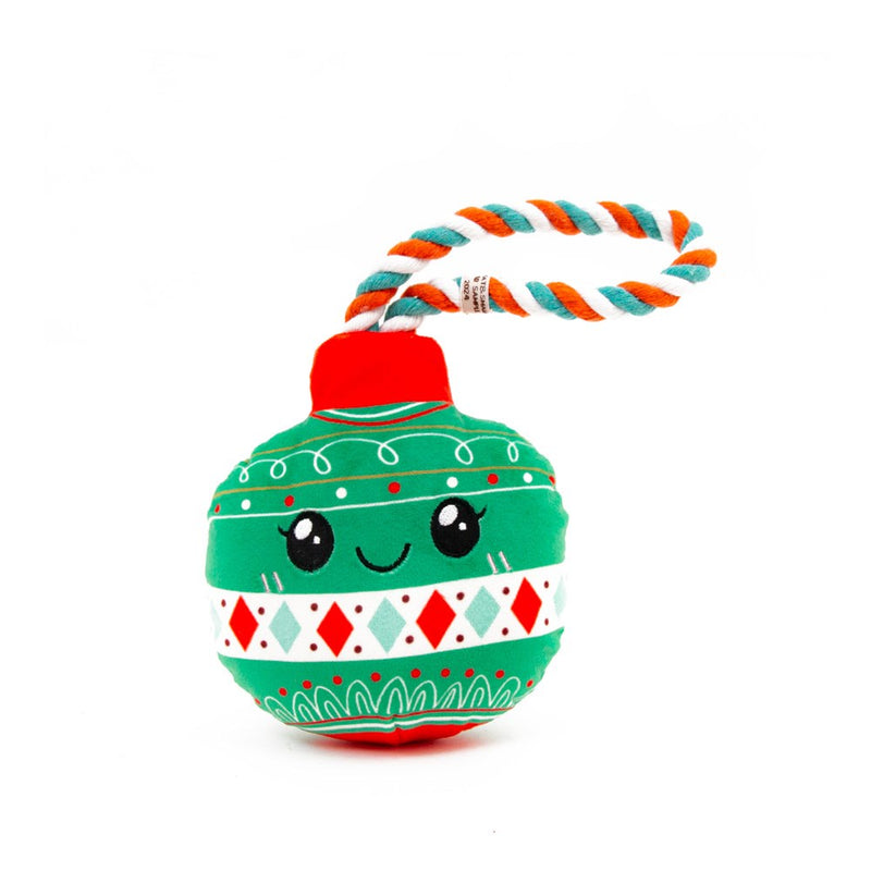 Great&Small Christmas Holiday Green Bauble with Rope 14cm