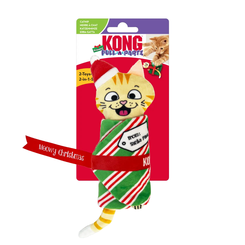 KONG Christmas Pull-a-partz™ Present Cat Toy