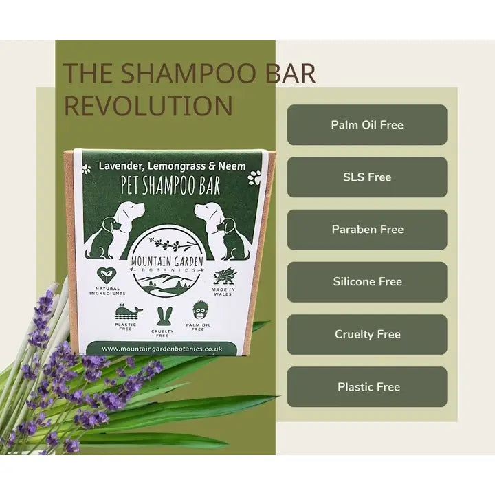 Mountain Garden Botanics - Pet Shampoo Bar Lavender, Lemongrass, and Neem Oil