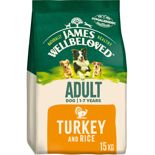 James Wellbeloved Complete Dry Adult Dog Food Turkey and Rice