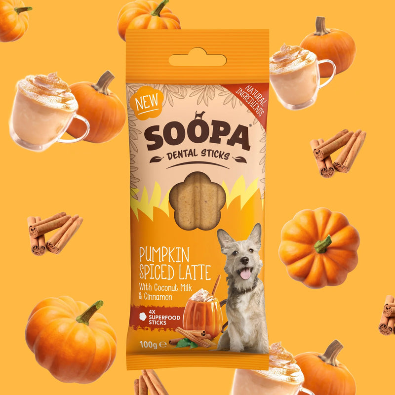 Soopa Pumpkin Spiced Latte Dental Sticks 100g