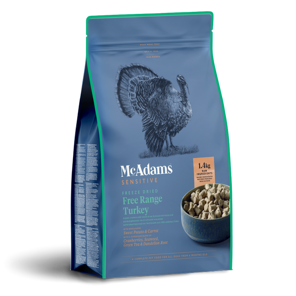 McAdams Raw Preserve Freeze Dried Sensitive Turkey Dog Food