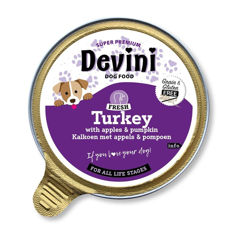 Devini Turkey Wet Dog Food 85g