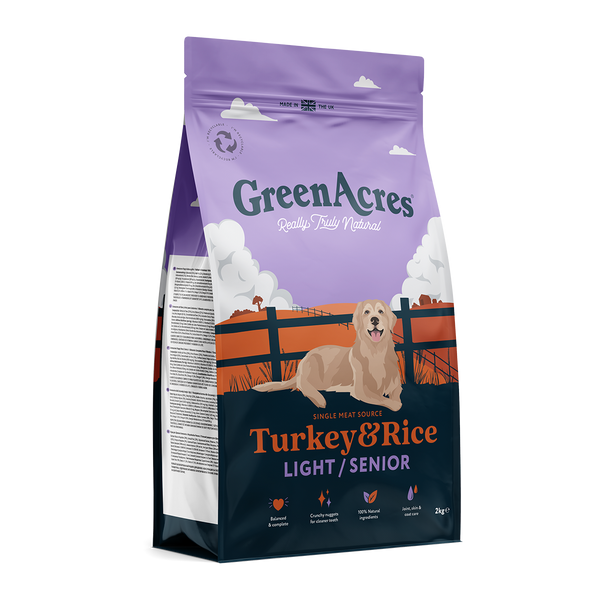 GreenAcres Turkey & Rice Senior / Light Dry Dog Food