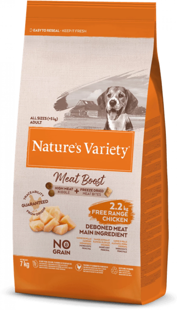 Natures Variety Meat Boost Adult Dog Food Chicken