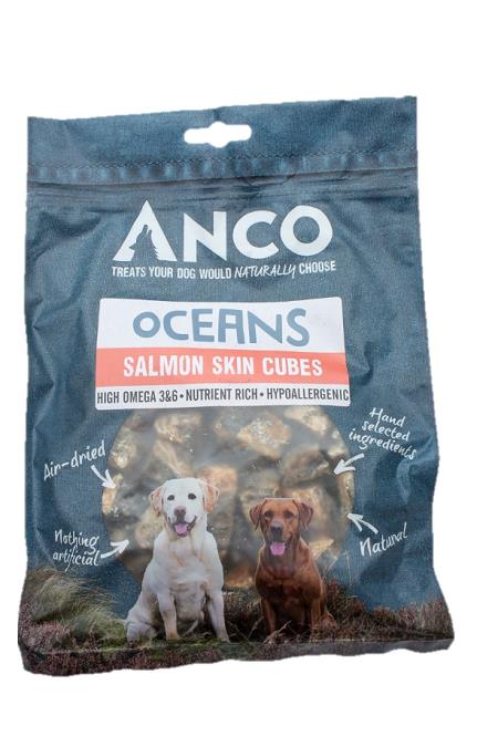 Anco Oceans Salmon Skin Cubes 100g